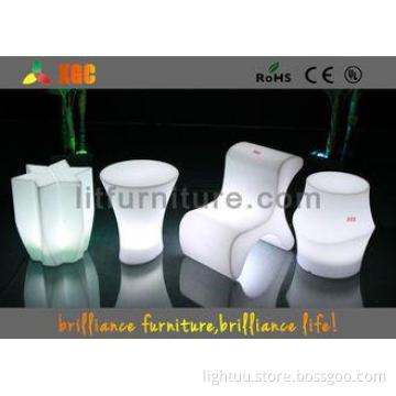 Polyethylene Bar Furniture LED lighting bar stools With Wir